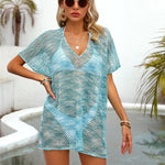 Gradient Hollow Knitted Sunscreen Cover Up