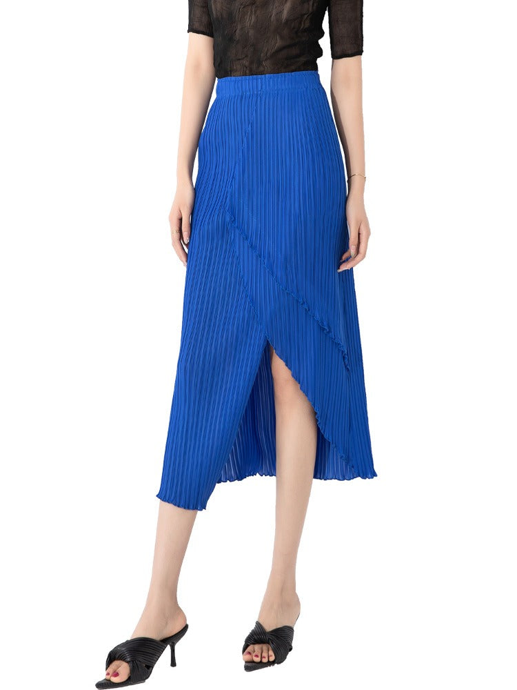 Spliced Pleated Skirt - runwayfashionista.com