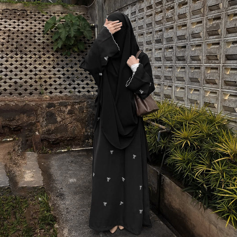 Butterfly Knot Embroidered MidiDress