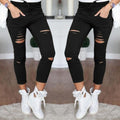 Skinny Stretch Ripped Jeans - runwayfashionista.com