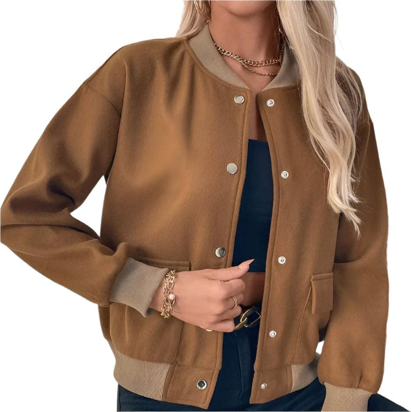 Snap down long sleeve jacket