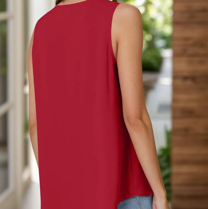 Loose Sleeveless Top - runwayfashionista.com