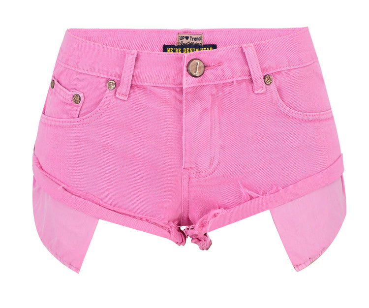 Low Waist Denim Shorts Decadent Style - runwayfashionista.com