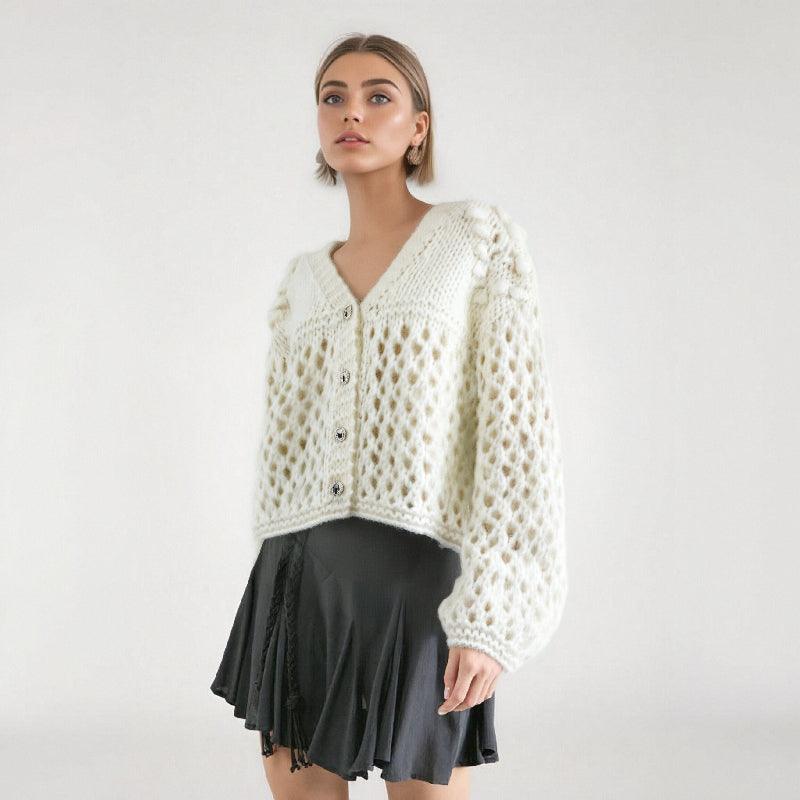 V-neck Long Sleeved Cardigan