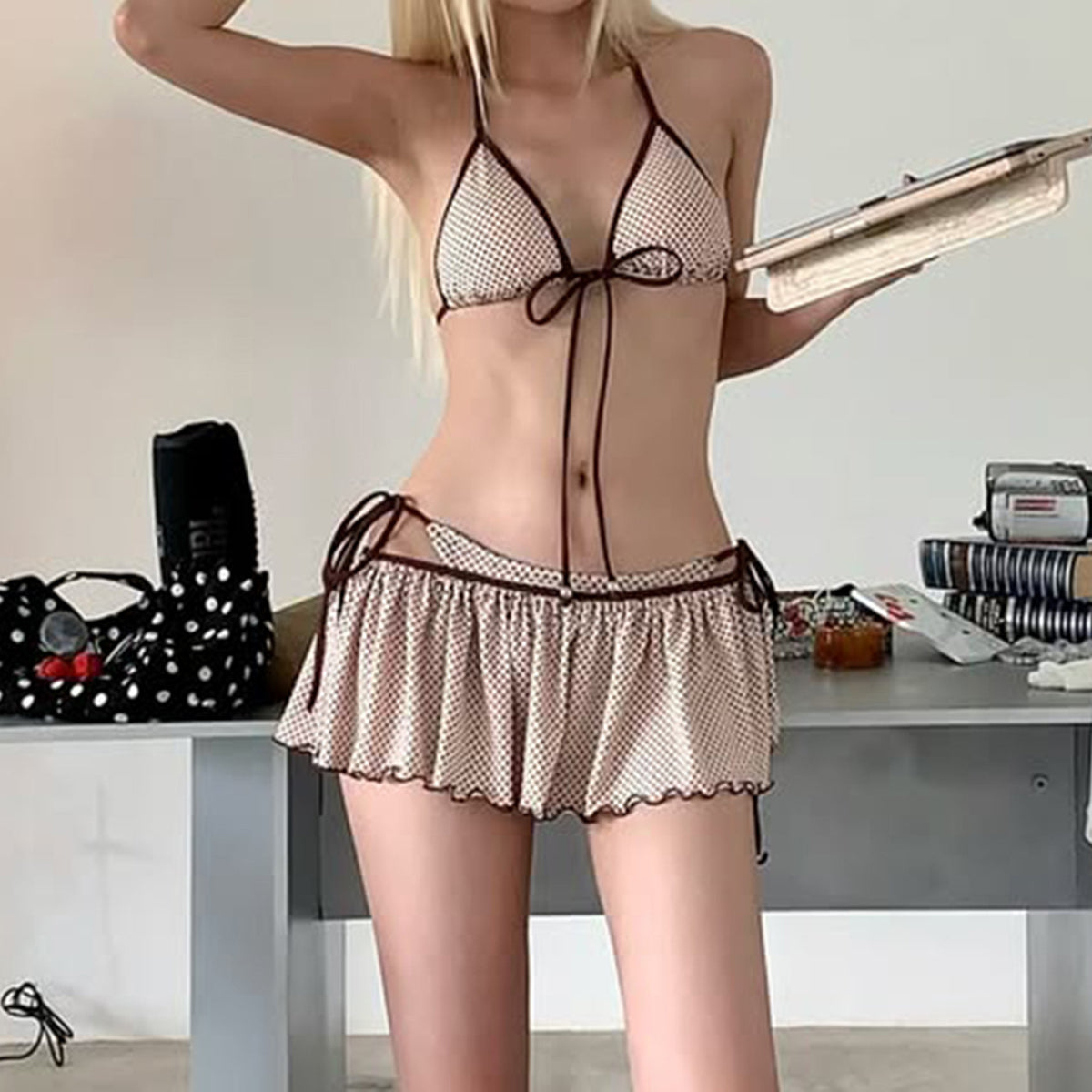 Sexy Bikini Split Strap Set