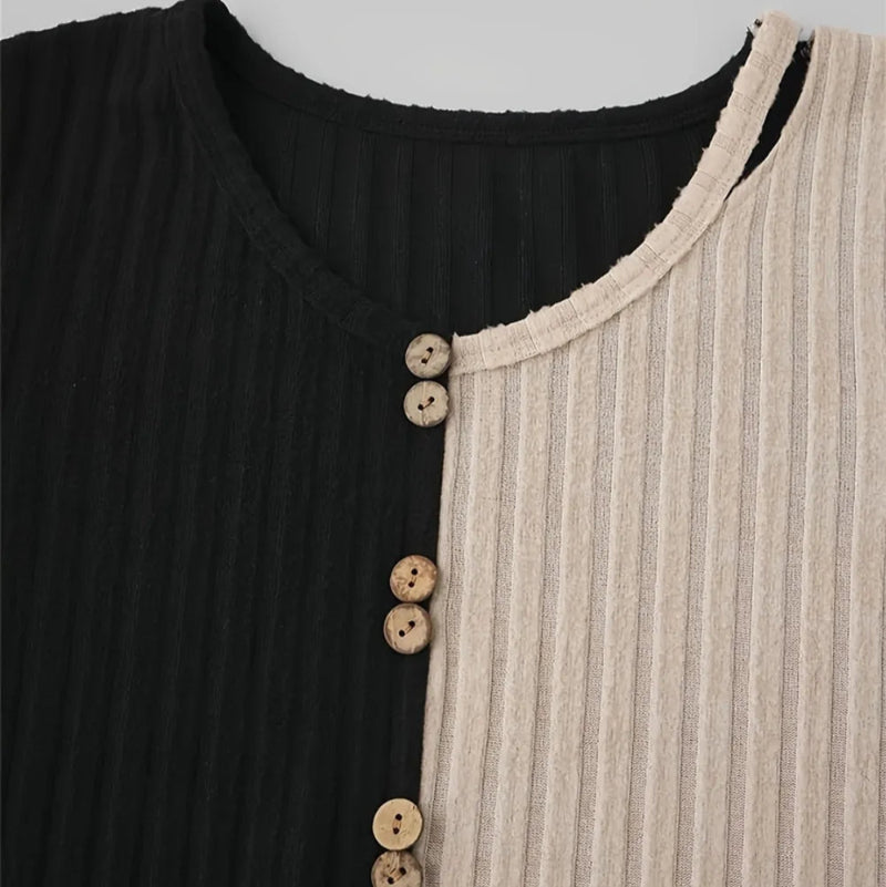 Round Neck Long Sleeve T-Shirt - runwayfashionisa.com