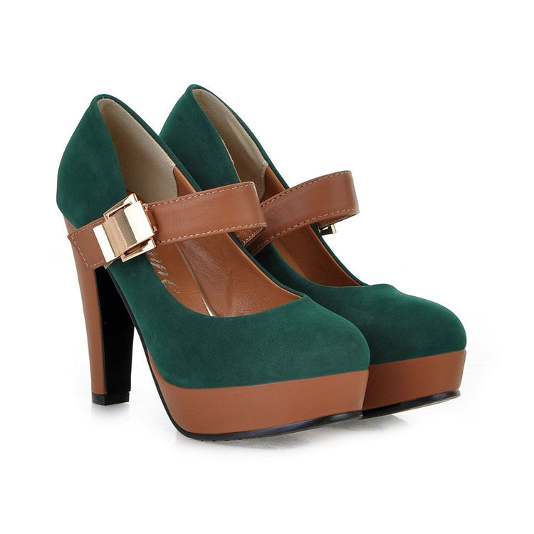Wide-leg Platform High Heels