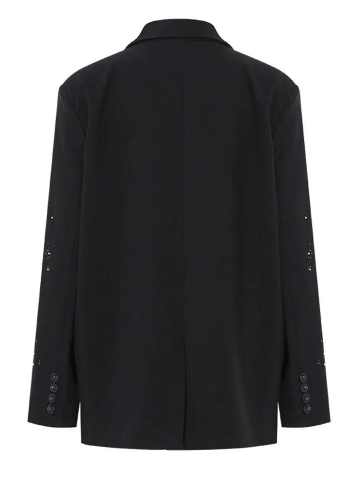 Notched Collar Single Breasted Blazer