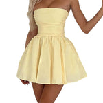 Elegant Butterfly Knot Wrap Chest Dress