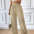 Drawstring Pocketed Wide Leg Pants