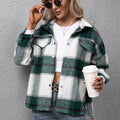 Long sleeved plaid top loose casual shirt - runwayfashionista.com