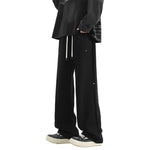 Straight-Leg Casual Pants _ Black