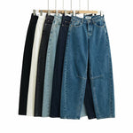 Step out boldly in these vintage high-waist wide-leg jeans that blend classic style with confident flair.