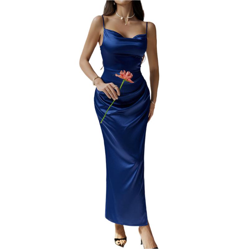 Casual sexy suspender dress -runwayfashionista.com