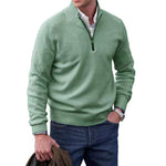 Men's Wool Blend Stand-up Collar Sweater - green