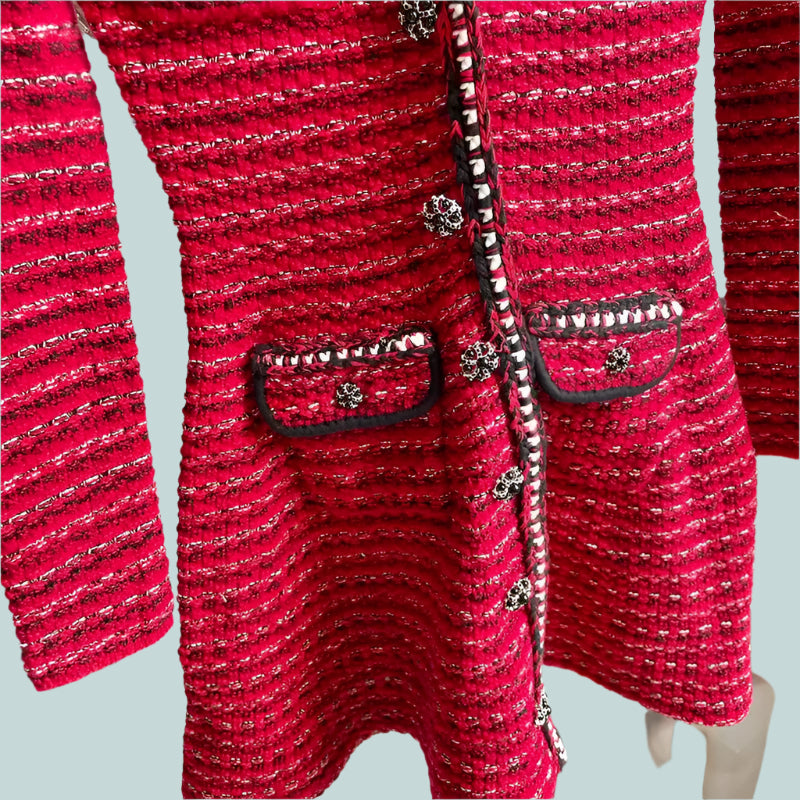 Red Knitted Mini Dress