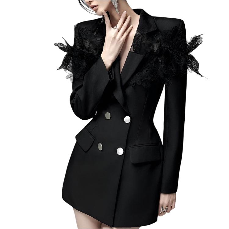 Long sleeve double breasted blazer -runwayfashionista.com