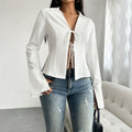 Lace Up Long Sleeve Shirt