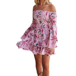 One-Shoulder Floral Flared Sleeve Ruffle Mini Dress: Your New Statement Piece
