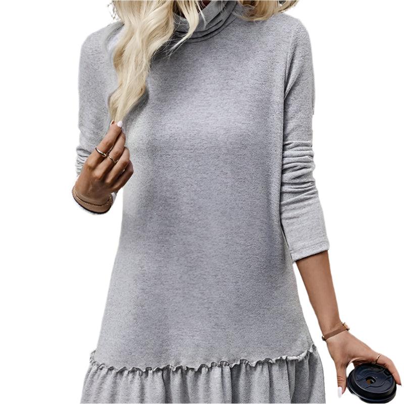 Turtleneck long sleeve dress -runwayfashionista.com