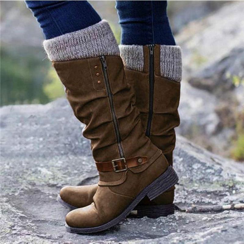 Mid Length Knight Boots - runwayfashionista.com