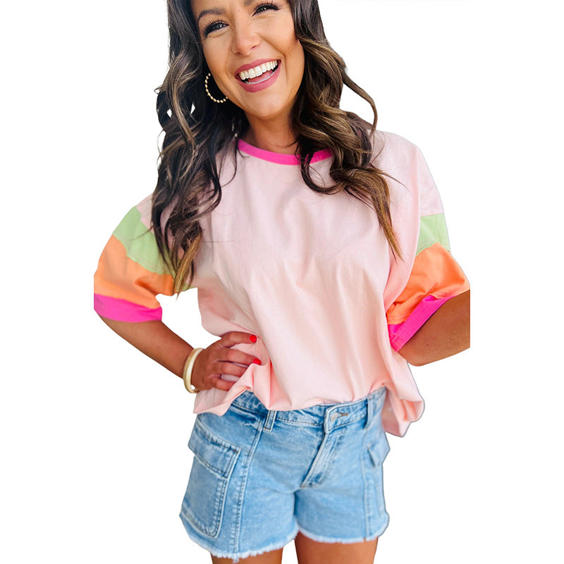 Round Neck Half Sleeved Top