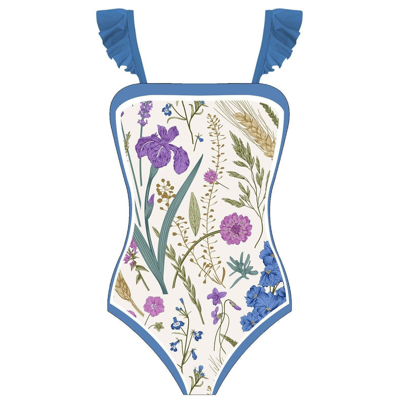 Vintage Sexy Two-Piece Swimsuit Skirt Set - runwayfashionista.com