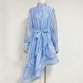 Pleated Mid Length Evening Dress