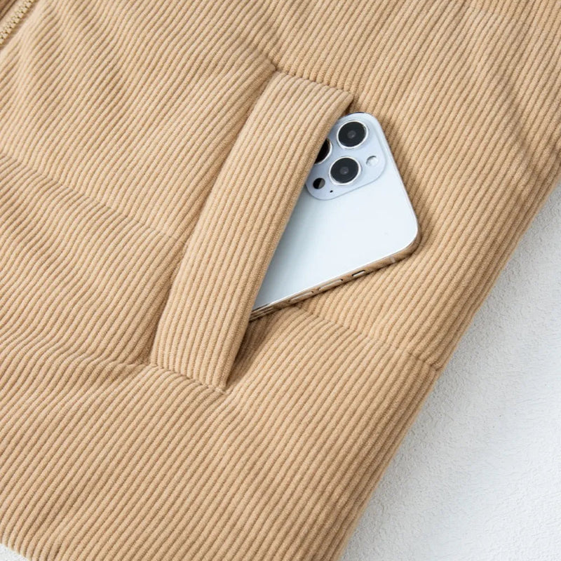 Pocketed Zip Up Turtleneck Vest Coat -runwayfashionista.com