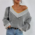 Striped Contrasting Sweater