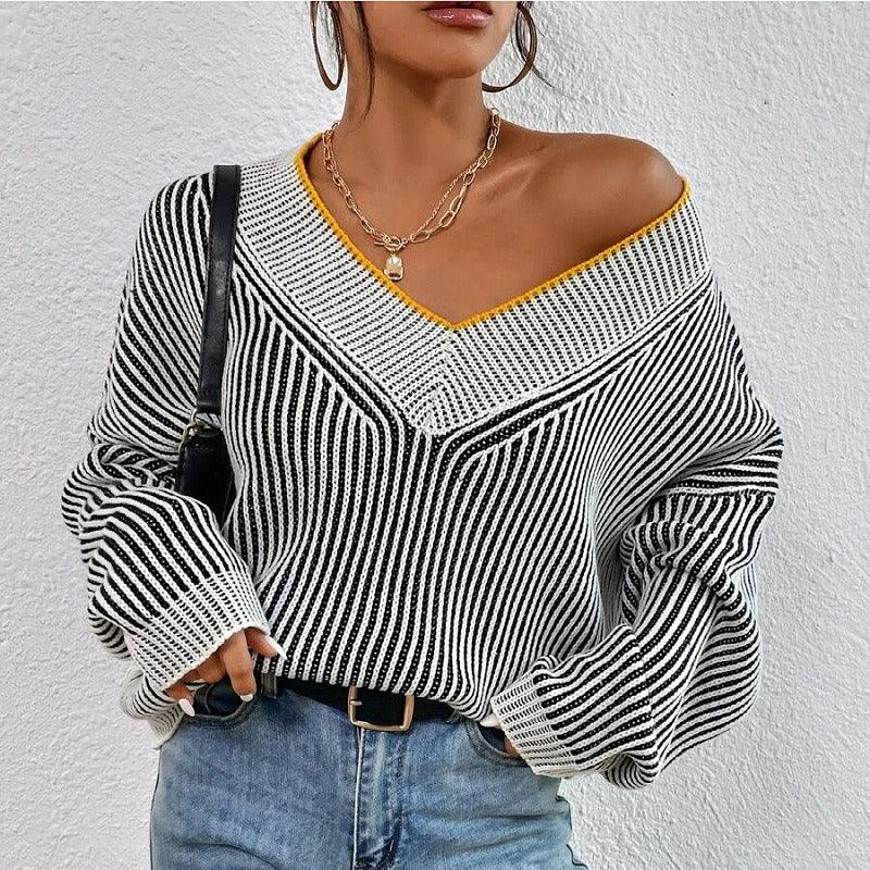 Striped Contrasting Sweater