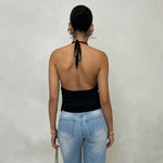 Backless Suspender Deep V-Top - runwayfashionista.com