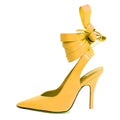 Pointed Toe Slingback Stiletto High-heeled Shoes - runwayfashionista.com