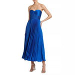 Satin mini dress, pleated dress, women's fashion, casual style, sleeveless dress