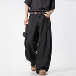 Loose semi elastic jeans - Black