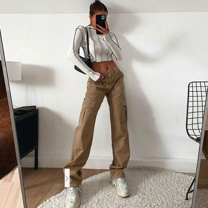 High Waist Straight Sleeve Panel Pants - runwayfashionista.com