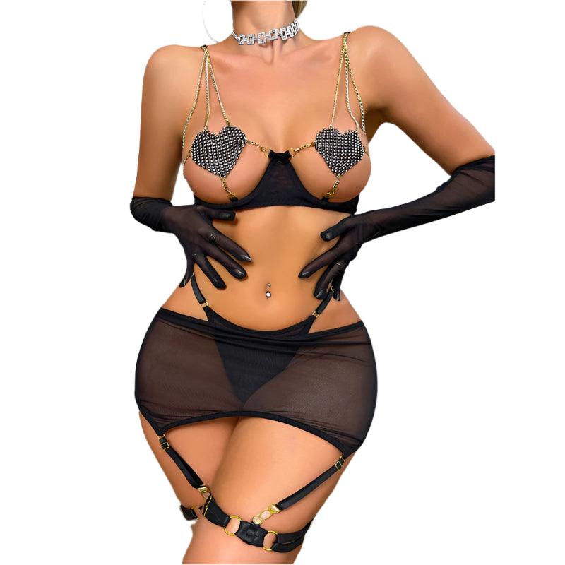 Hollow Splicing Underwear Set