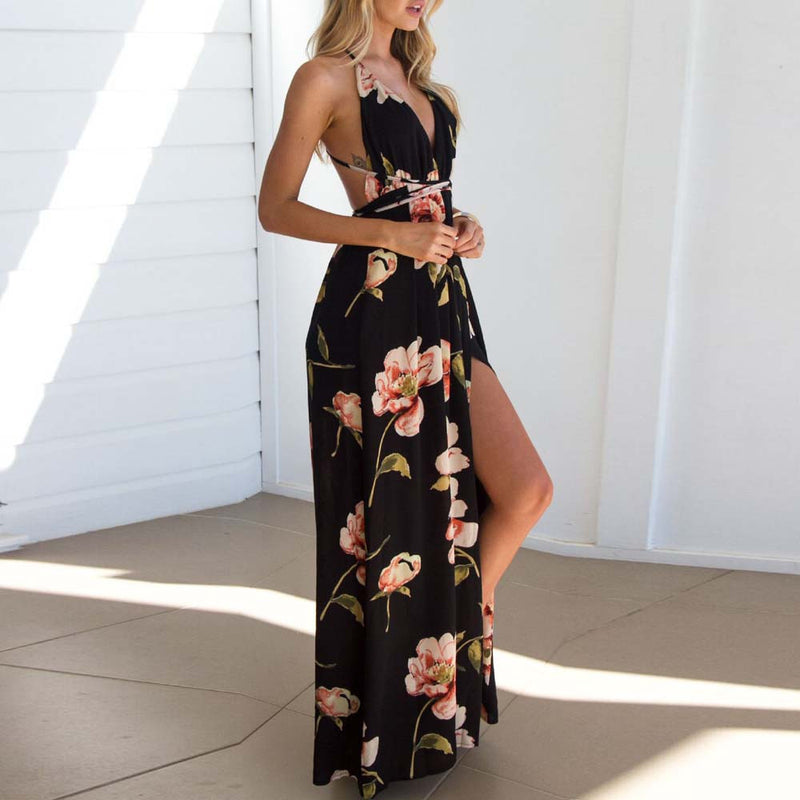 Boho Maxi Evening Dress - runwayfashionista.com