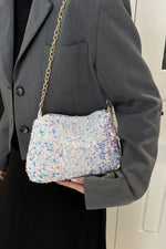 Sequin Removable Strap Shoulder Bag - Stylish & Versatile - runwayfashionista.com