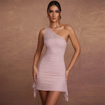 Backless Round Neck Sleeveless Mini Dress