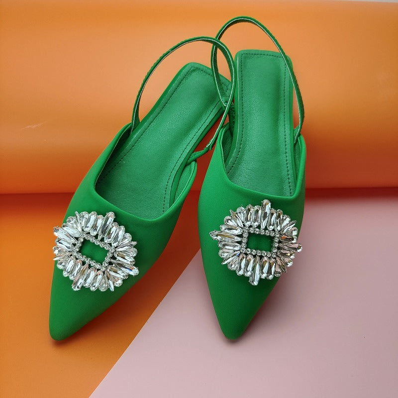 Sunflower Diamond Buckle Flat Sandals
