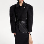 Wide Shoulder Short Coat
