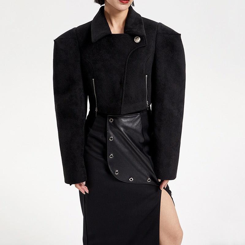 Wide Shoulder Short Coat