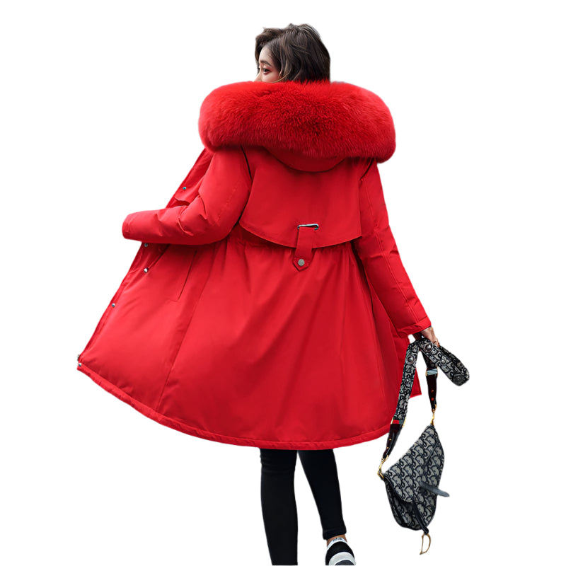 Big Fur Collar with Fleece Jacket