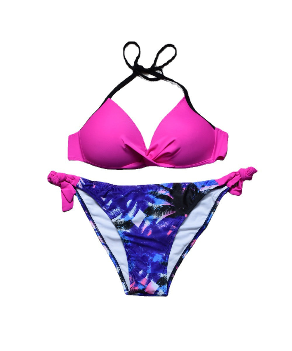 Split Bikini Strips Backless Lace-Up Sling - runwayfashionista.com