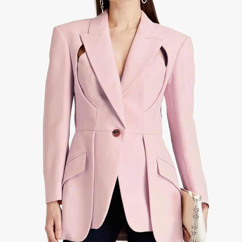 Hollow Out Irregular Suit Jacket