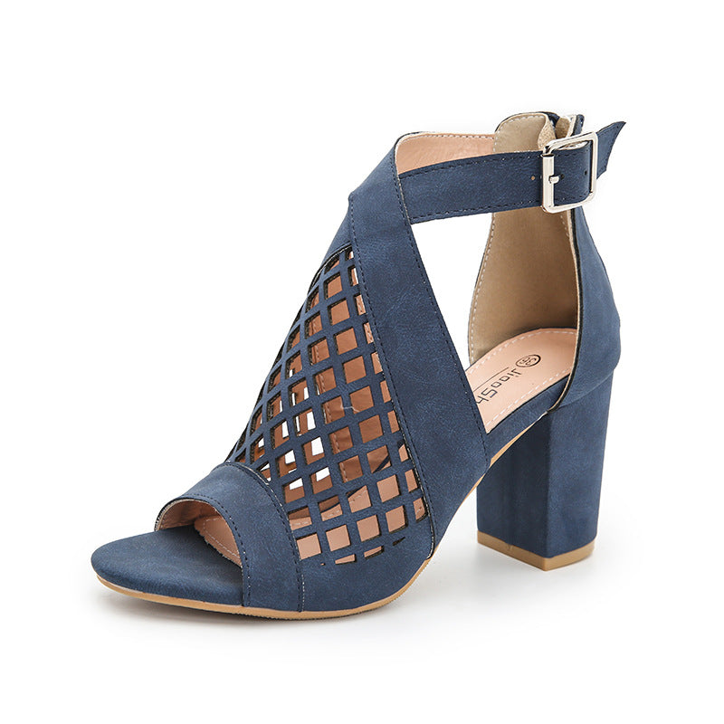 Fish Mouth Sandals - Grey