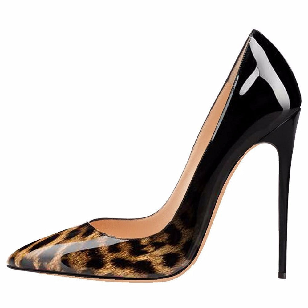 Leopard print gradient high heels - runwayfashionista.com