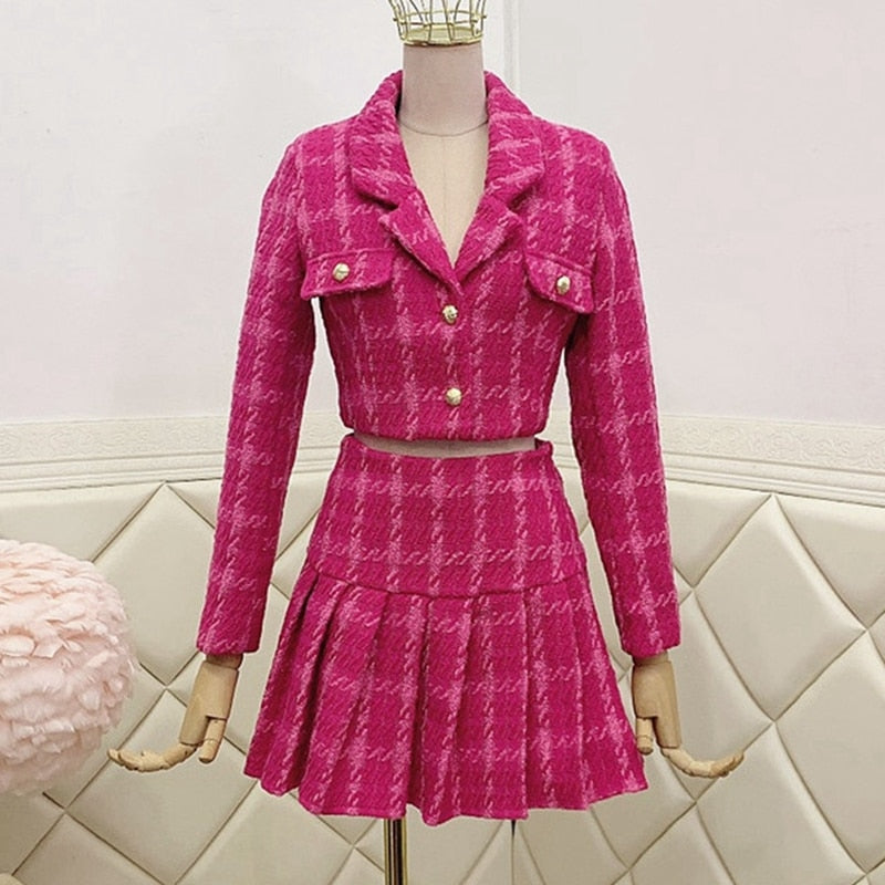 Vintage Tweed Two Piece Set - runwayfashionista.com