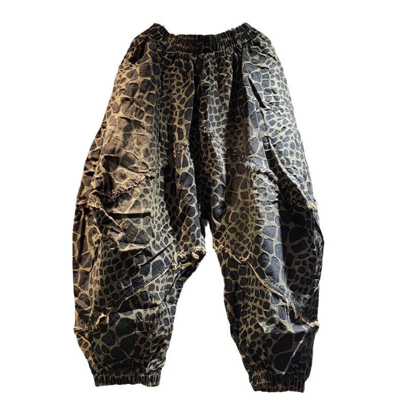 Loose Printed Harem Pants